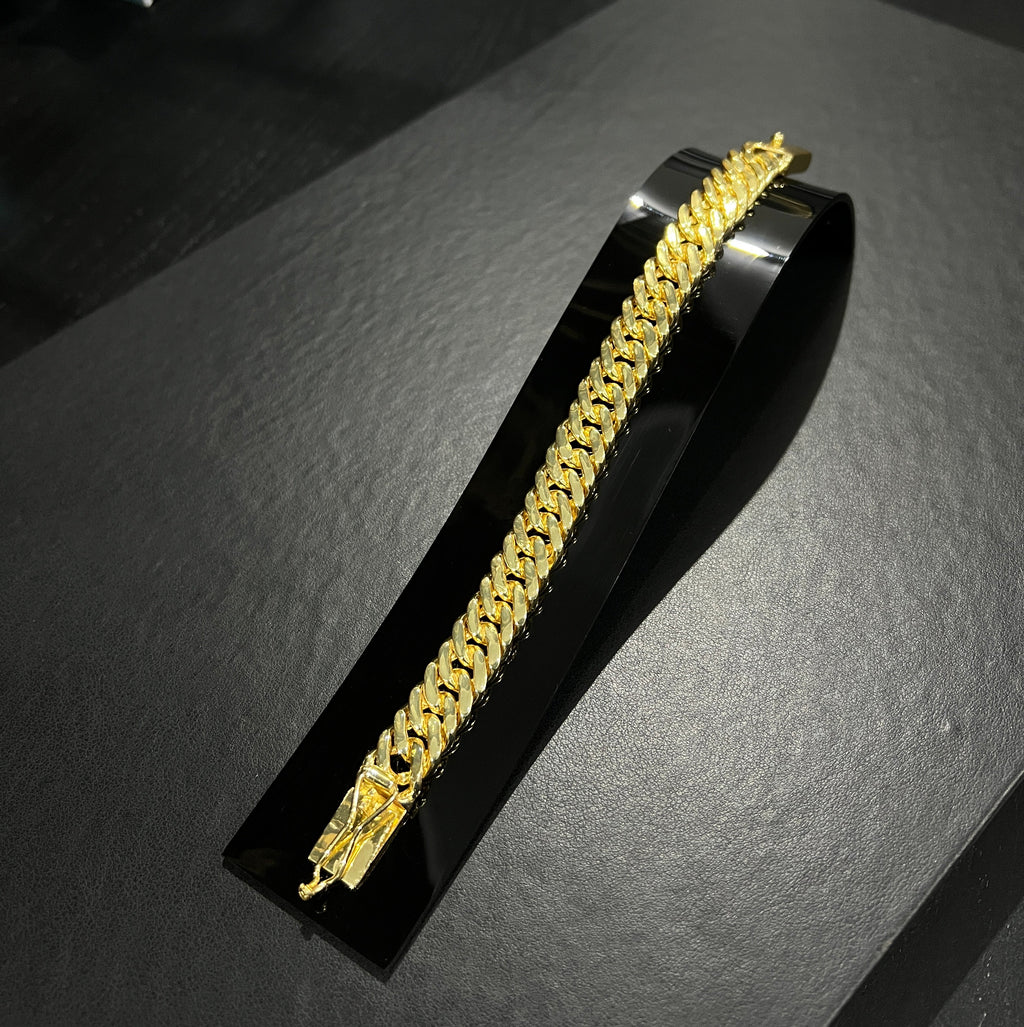 Pulseira Grumet Dupla 13mm Banhado a Ouro 18k