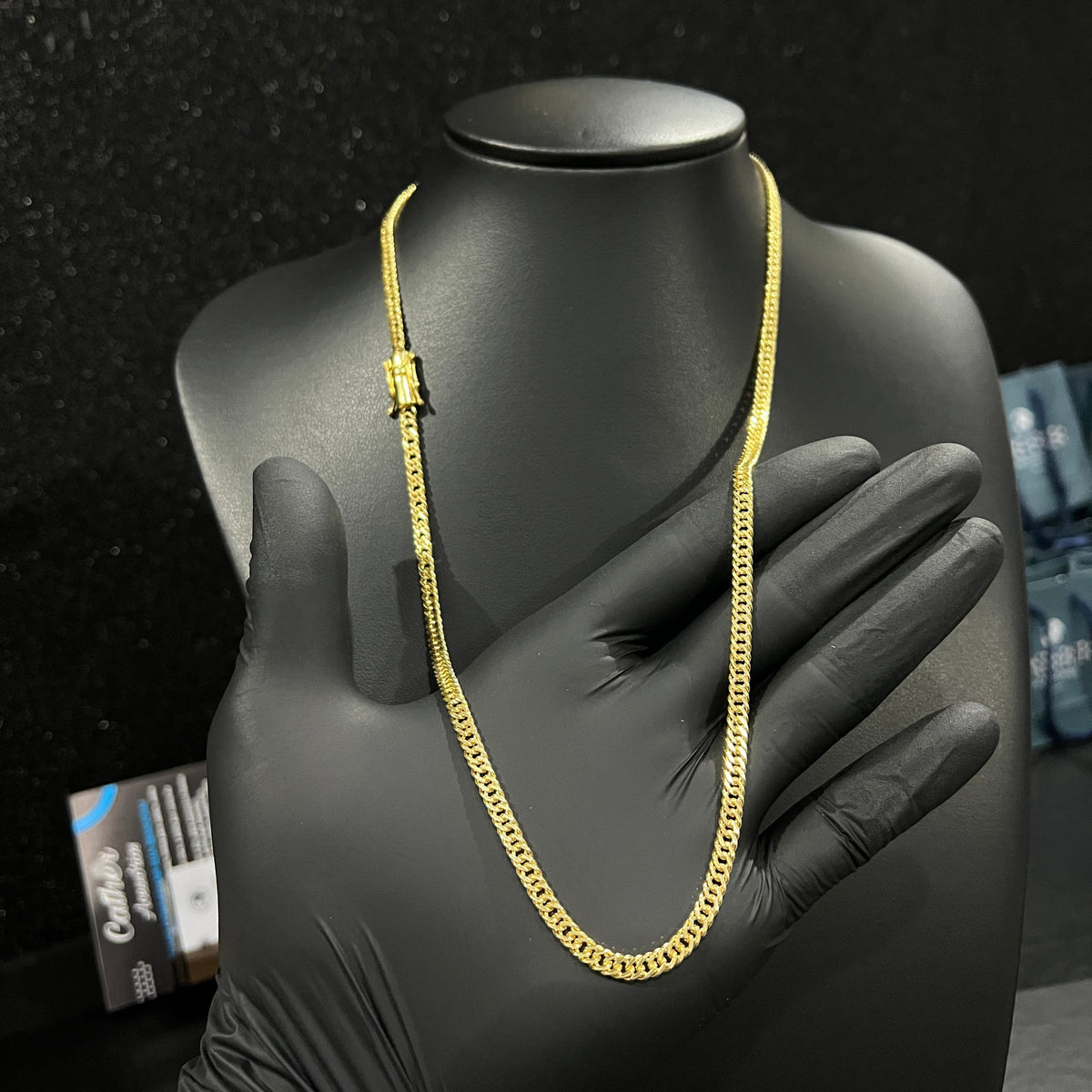 Corrente Grumet Dupla 4mm banhado a ouro 18k