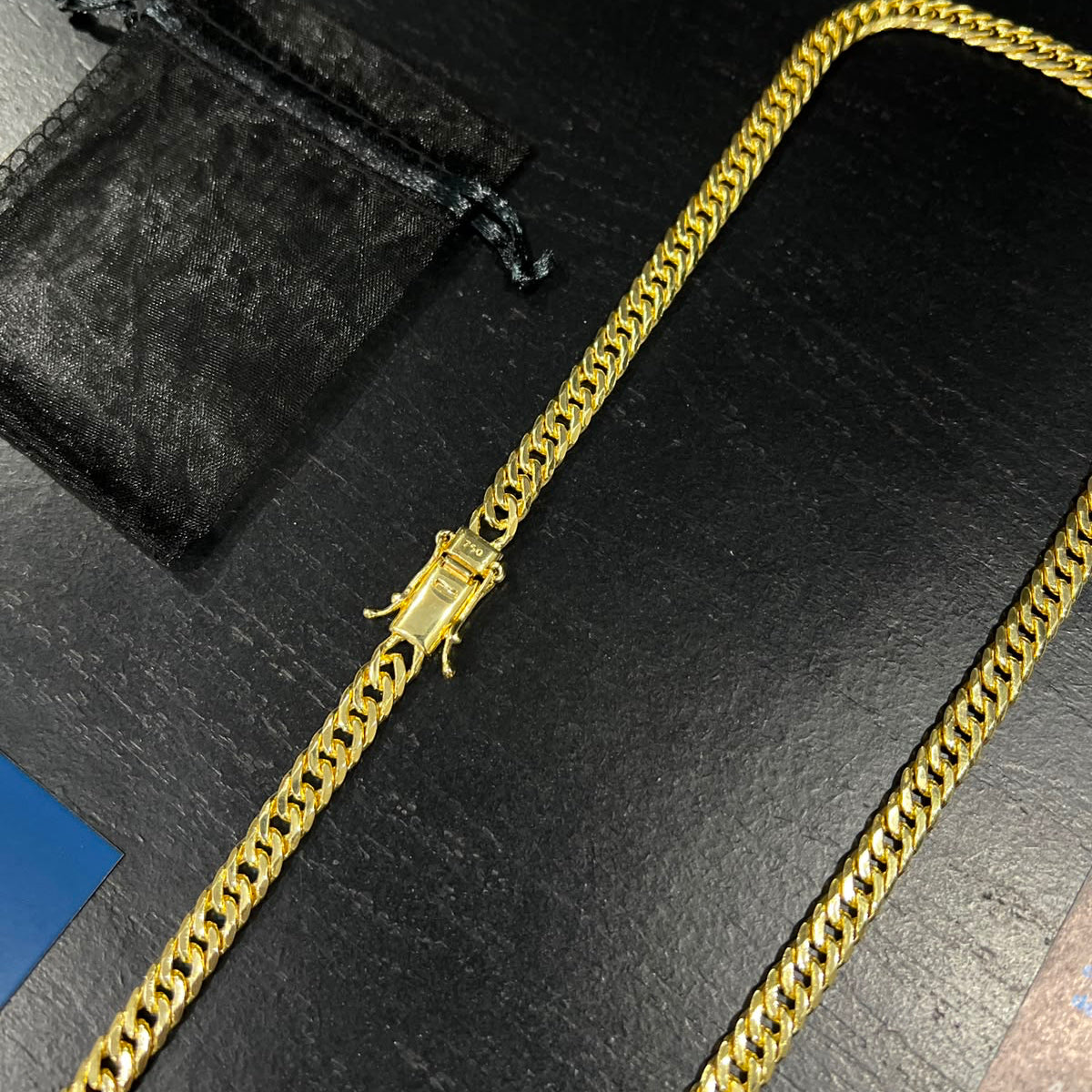 Corrente e Pulseira Grumet Dupla 7mm banhado a ouro 18k