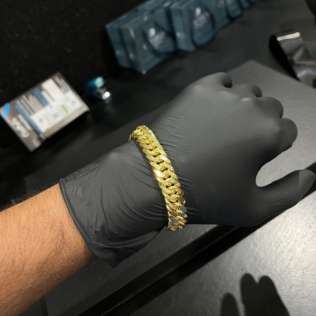 Pulseira Grumet Dupla 13mm Banhado a Ouro 18k