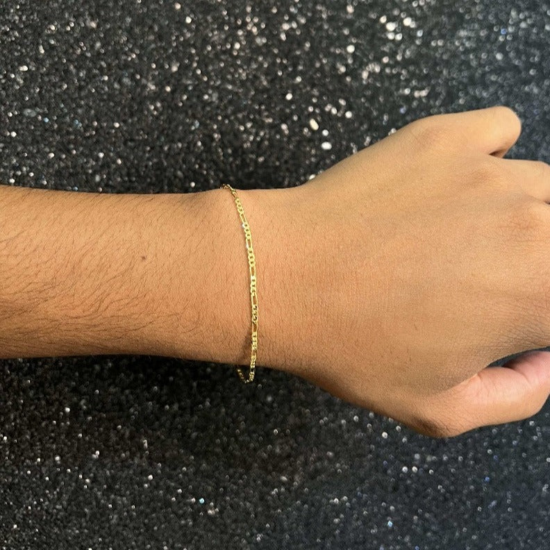Pulseira 3x1 de 2mm Fecho Argolinha banhado a ouro 18k - Cather Acessórios 