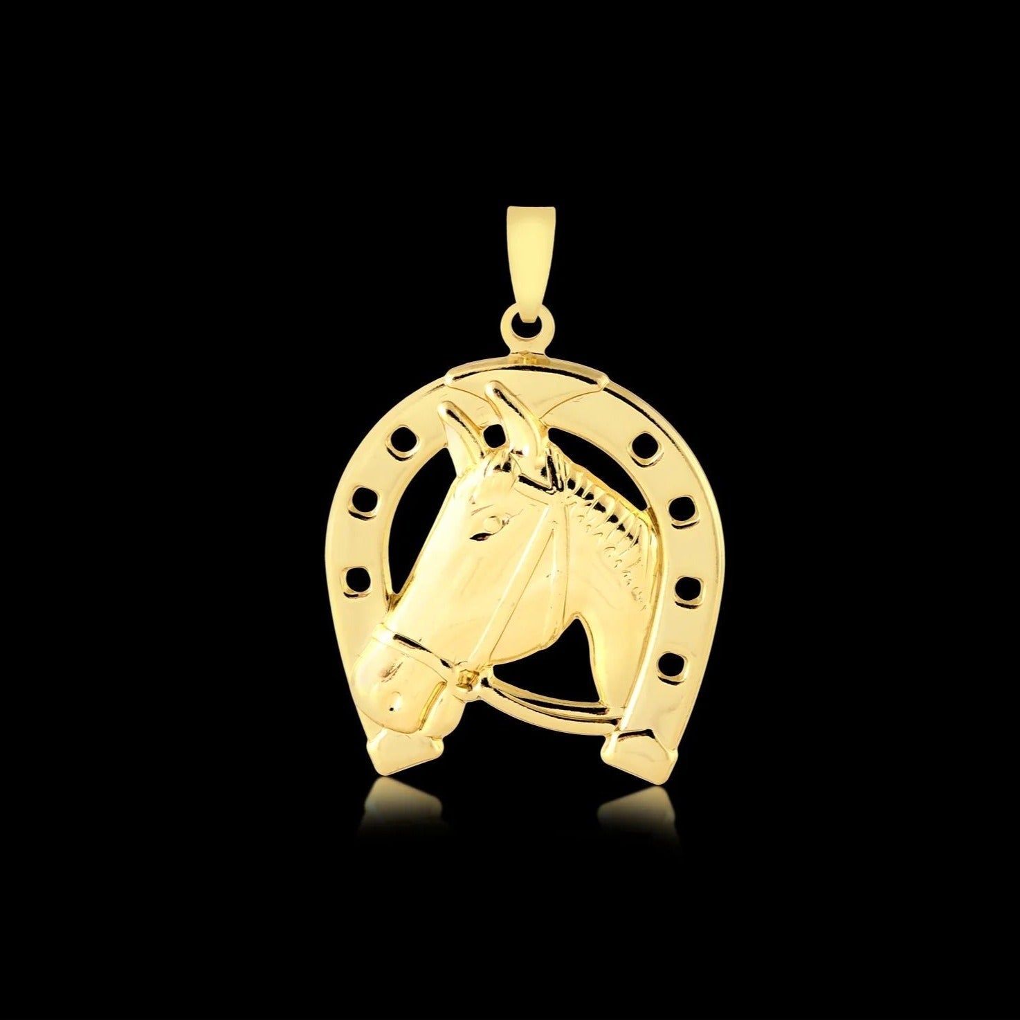 Pingente Cavalo Banhado a Ouro 18k
