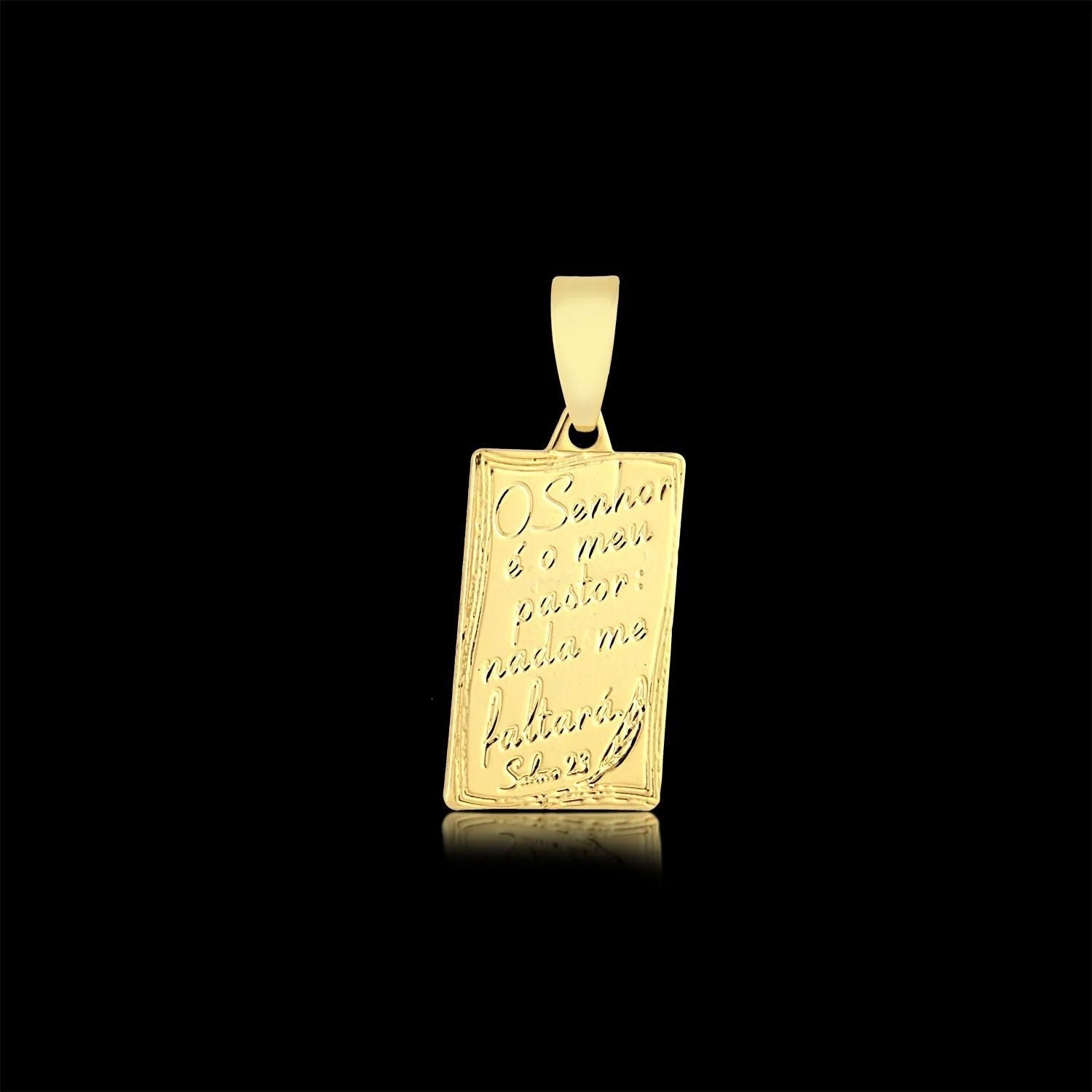 Pingente Salmos Banhado a Ouro 18k