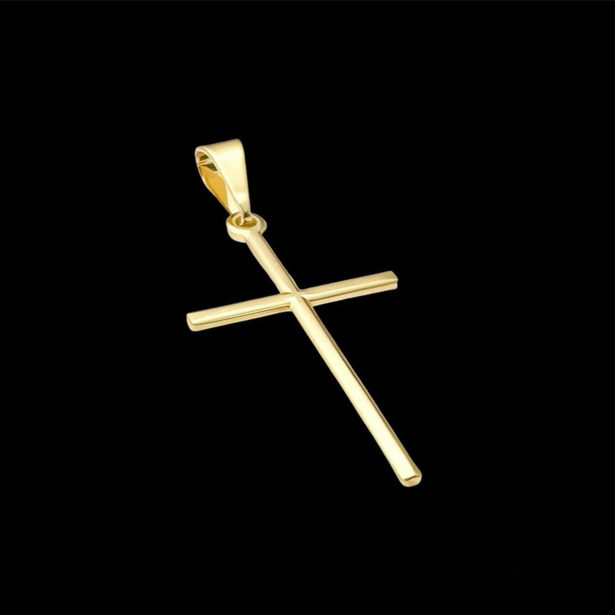 Pingente Cruz Palito Banhado a Ouro 18k