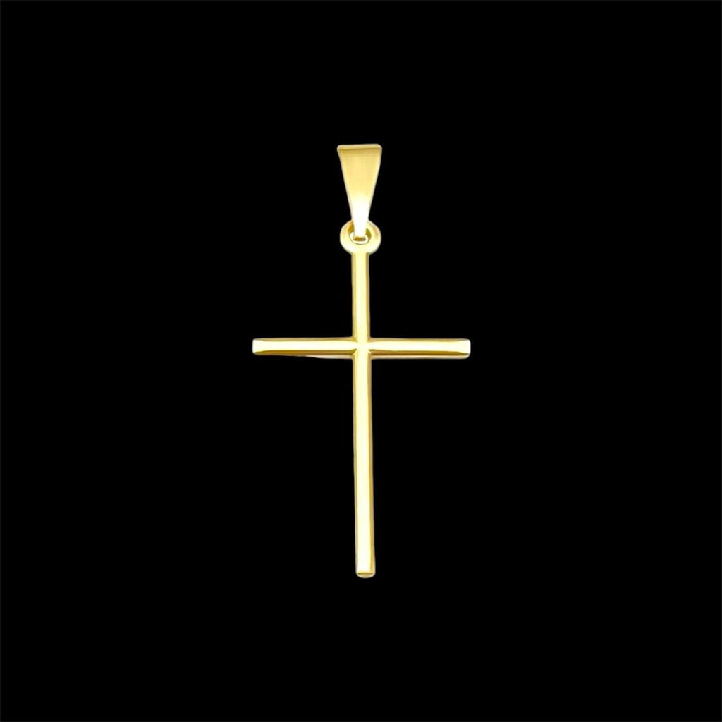Pingente Cruz Palito Banhado a Ouro 18k