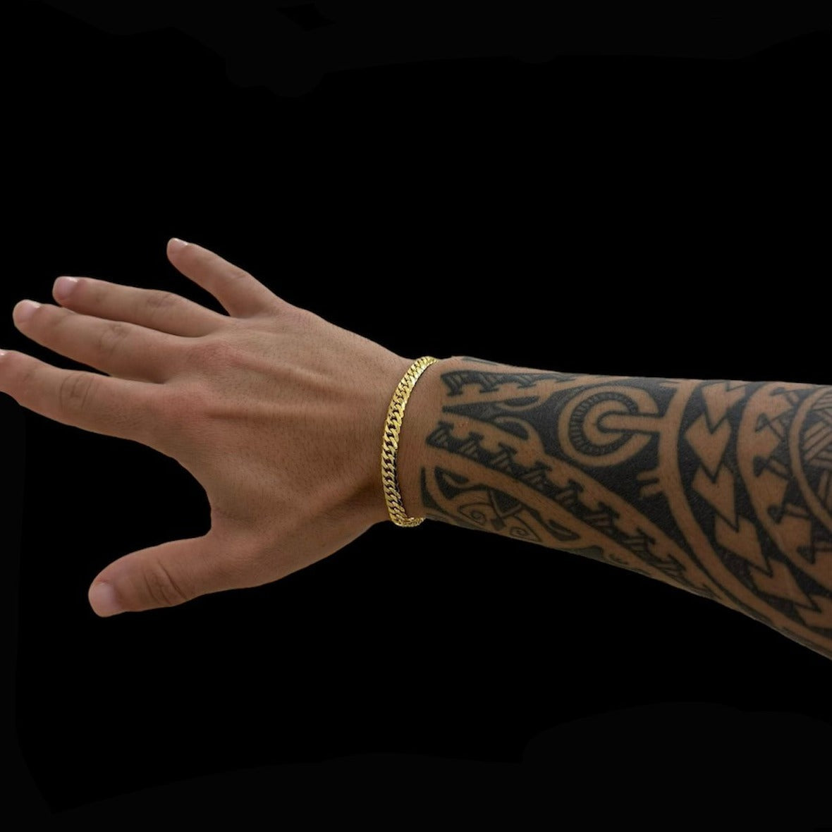 Pulseira Grumet Dupla 7mm Banhado a Ouro 18k