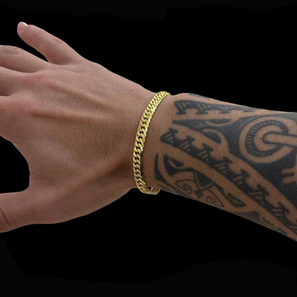 Pulseira Grumet Dupla 7mm Banhado a Ouro 18k