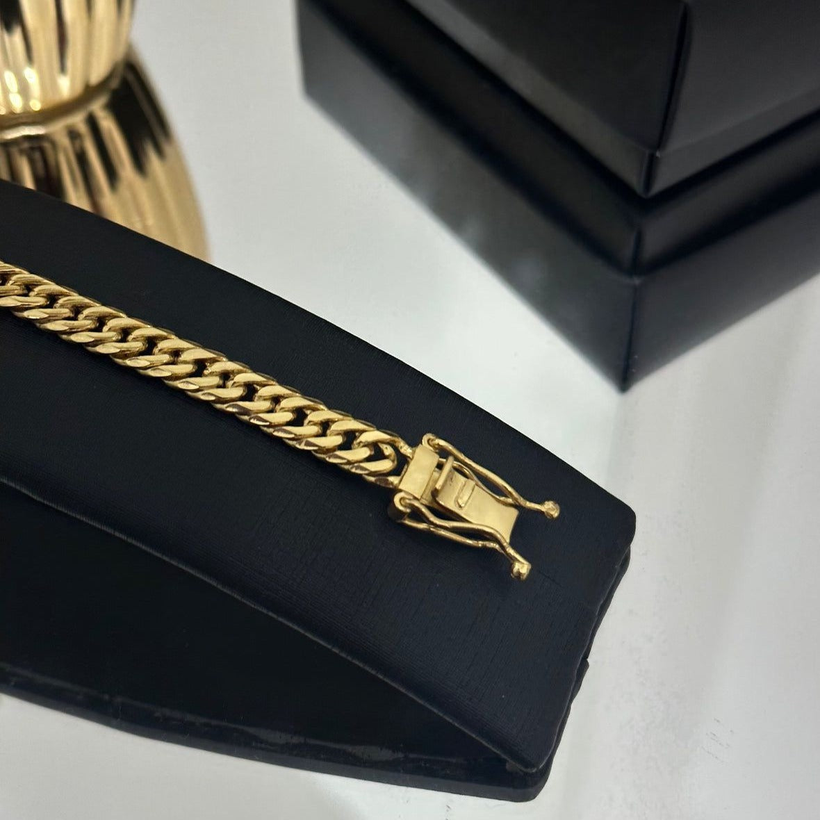 Pulseira Grumet Dupla 7mm Banhado a Ouro 18k