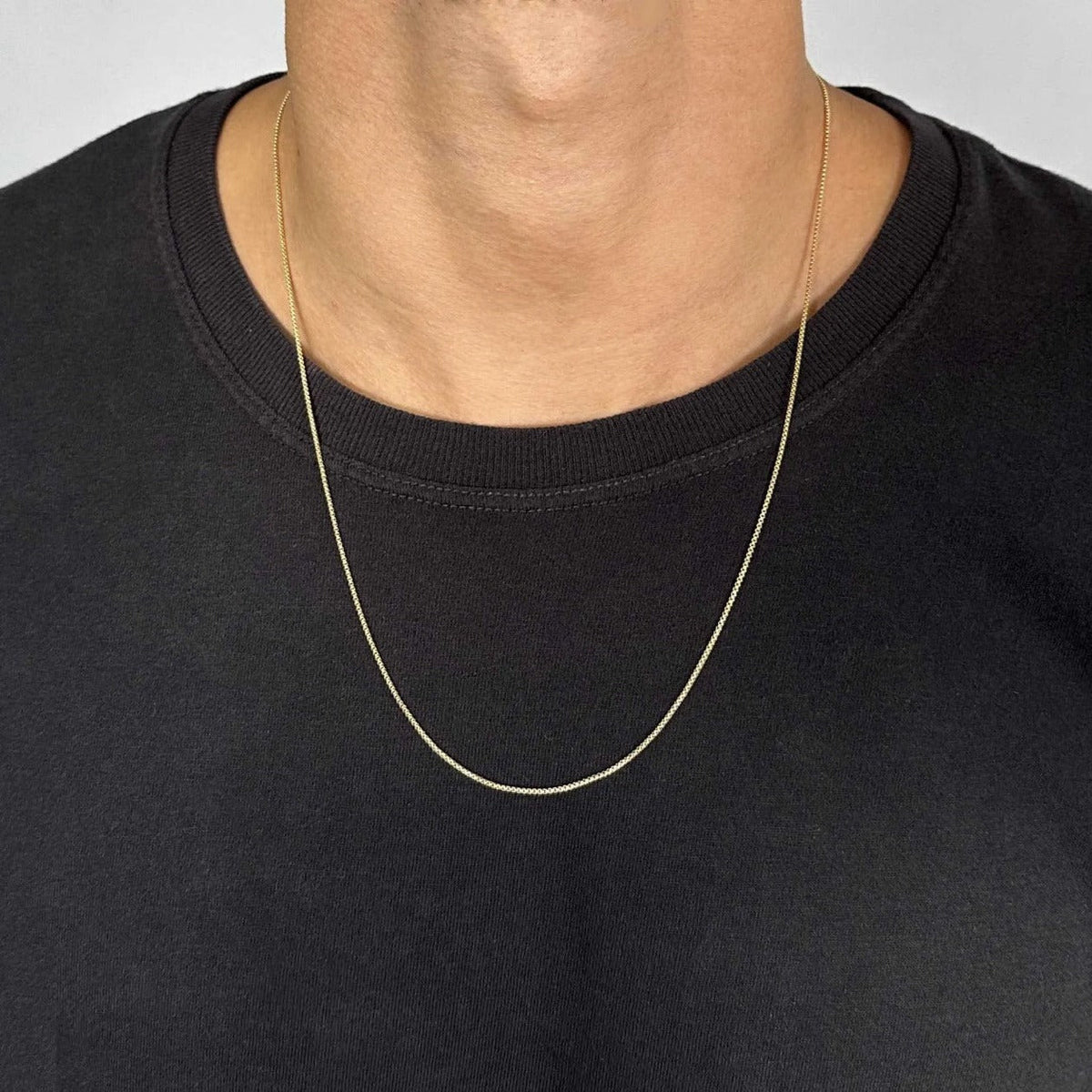 Corrente Veneziana 1mm Banhado a Ouro 18k