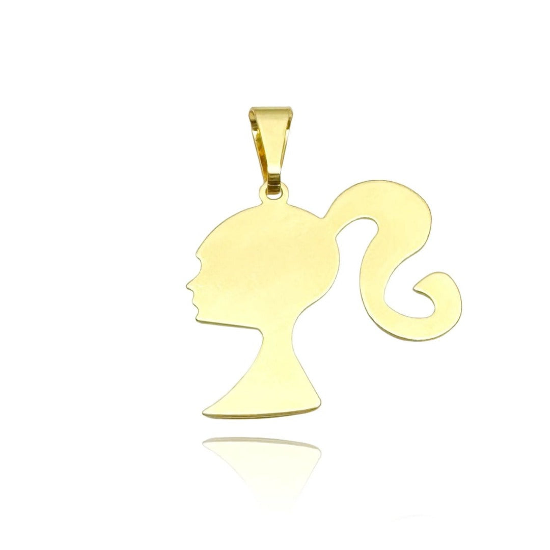 Pingente Barbie banhado a ouro 18k - Cather Acessórios 
