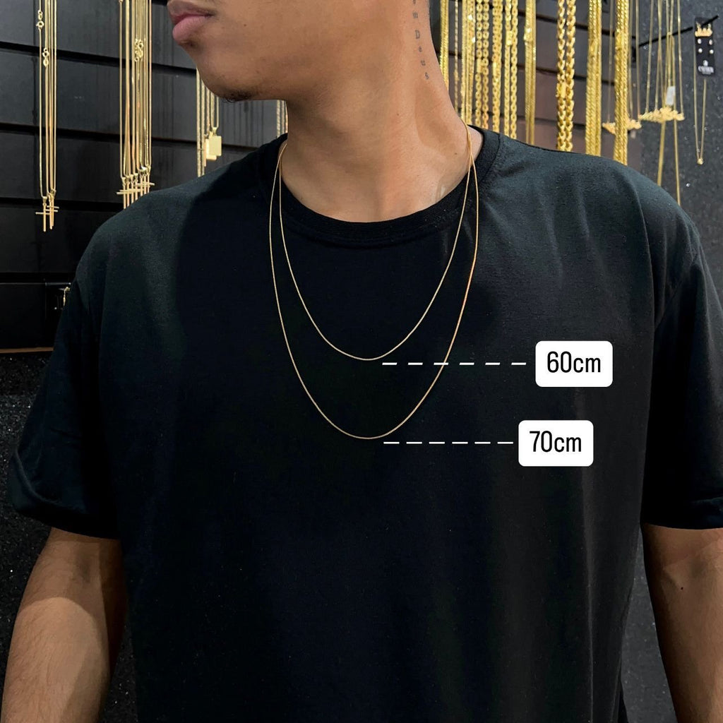 Corrente Grumet Dupla 5mm banhado a ouro 18k