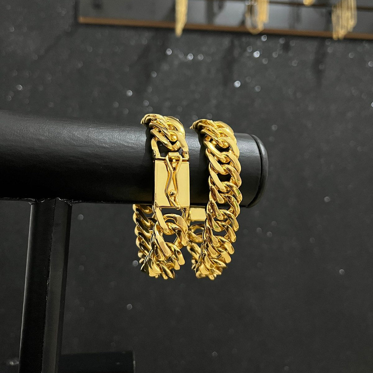 Pulseira Grumet Dupla 20mm Banhado a Ouro 18k