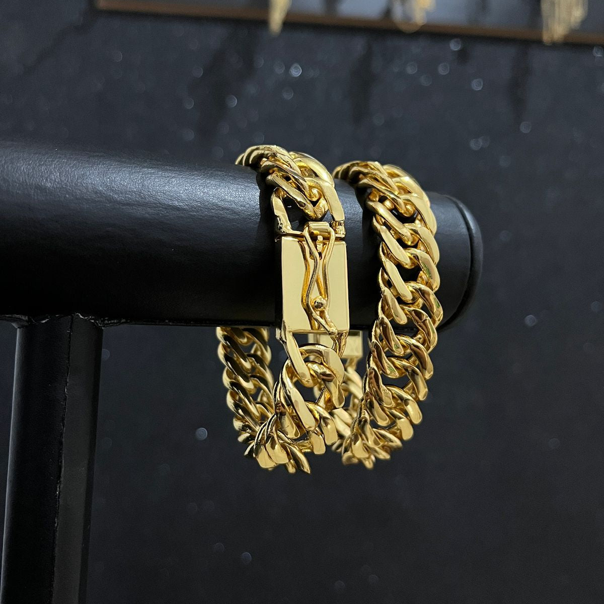 Pulseira Grumet Dupla 20mm Banhado a Ouro 18k