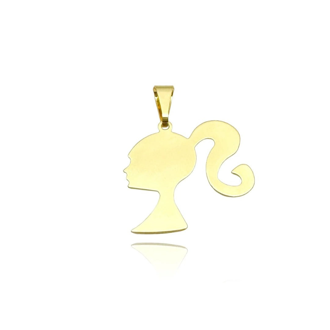 Pingente Barbie banhado a ouro 18k - Cather Acessórios 